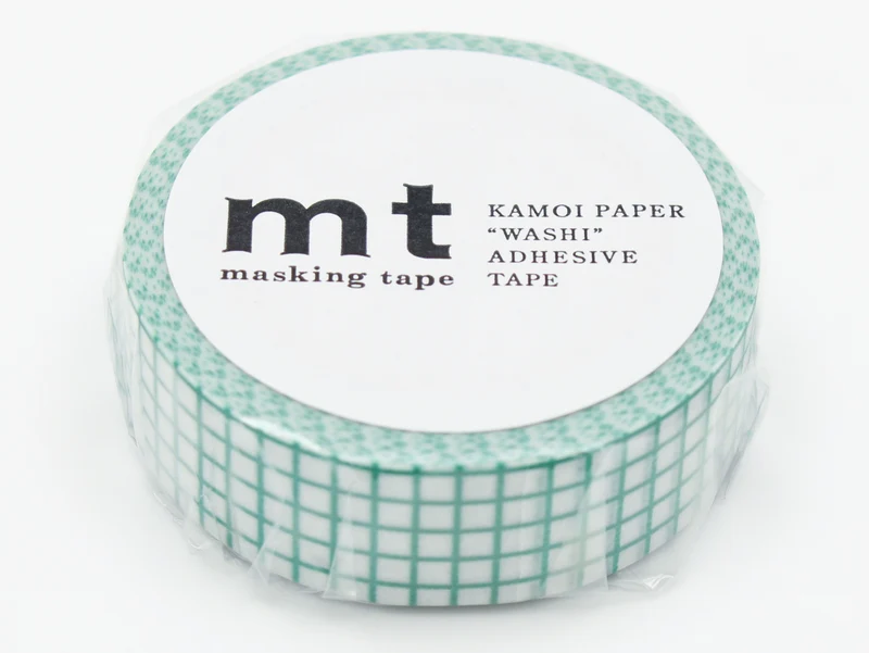 Masking Tape MT Motif quadrillage vert - Scrapbooking