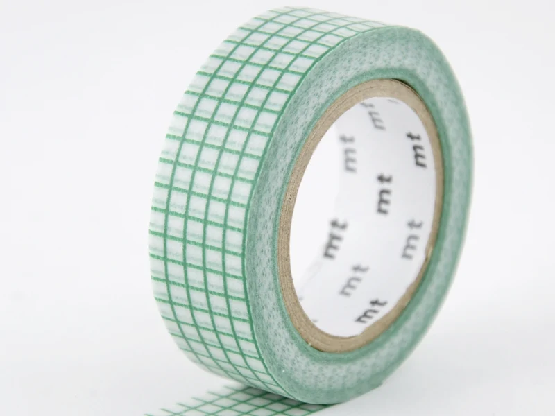 Masking Tape MT Motif quadrillage vert - Scrapbooking