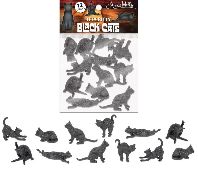 Itty Bitty Black Cats - 12pcs