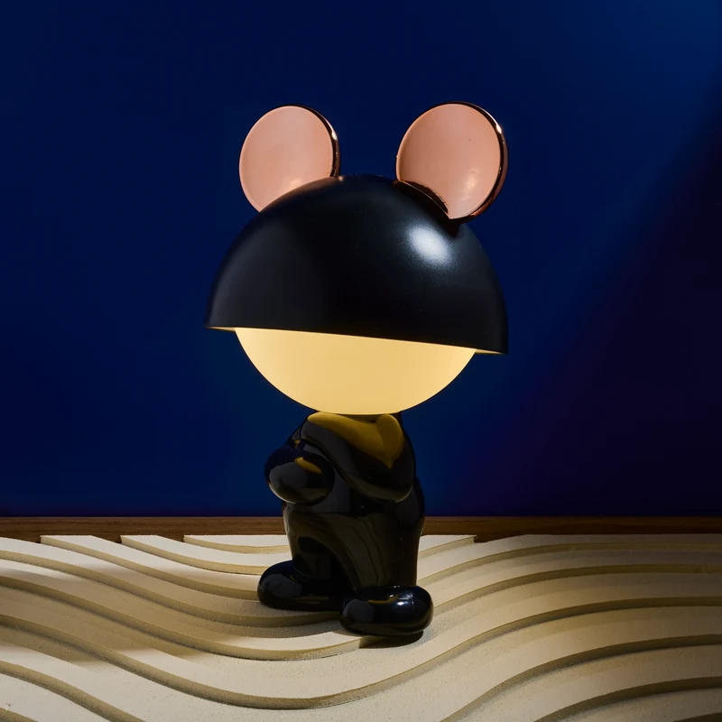 LAMPE ENCEINTE MISTER MOUSE GM DEBOUT NOIR