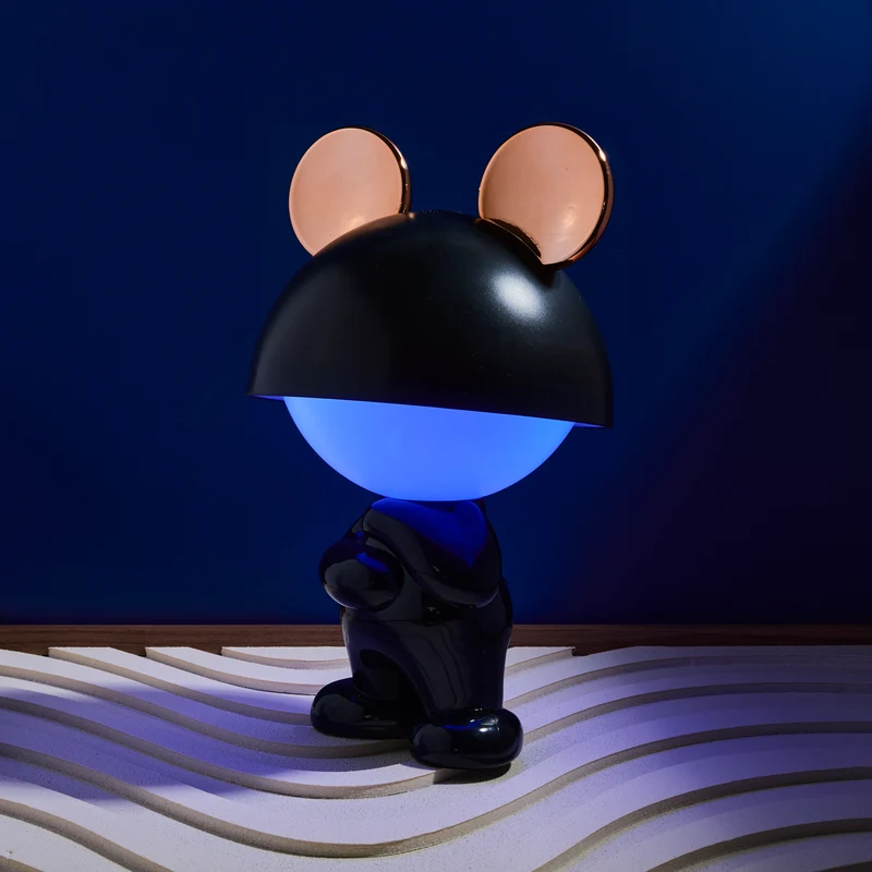 LAMPE ENCEINTE MISTER MOUSE GM DEBOUT NOIR