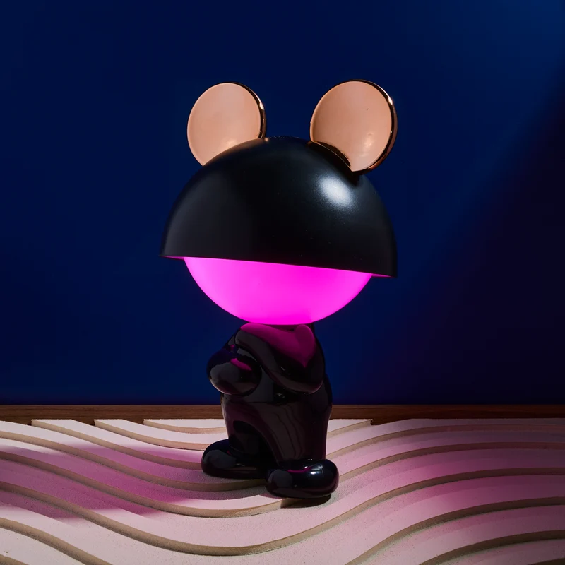 LAMPE ENCEINTE MISTER MOUSE GM DEBOUT NOIR