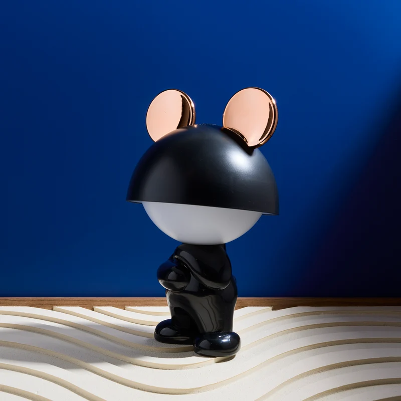 LAMPE ENCEINTE MISTER MOUSE GM DEBOUT NOIR