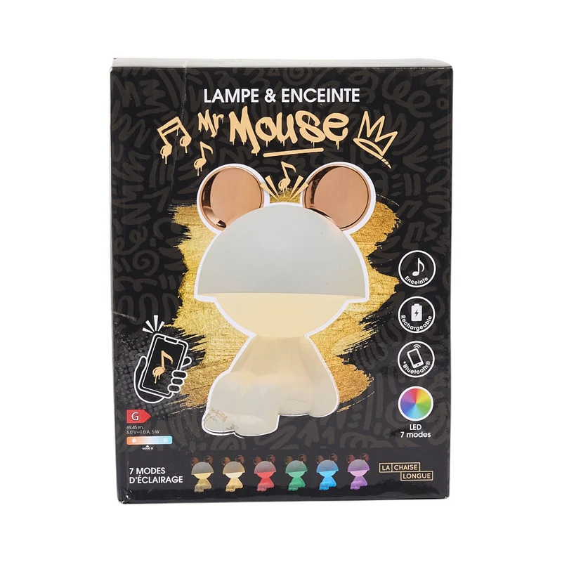 LAMPE ENCEINTE MISTER MOUSE GM ASSIS BLANC