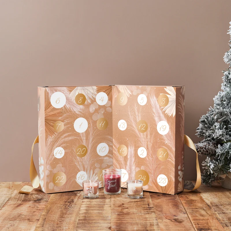 CALENDRIER DE L'AVENT BOUGIES PARFUMEES NATURE