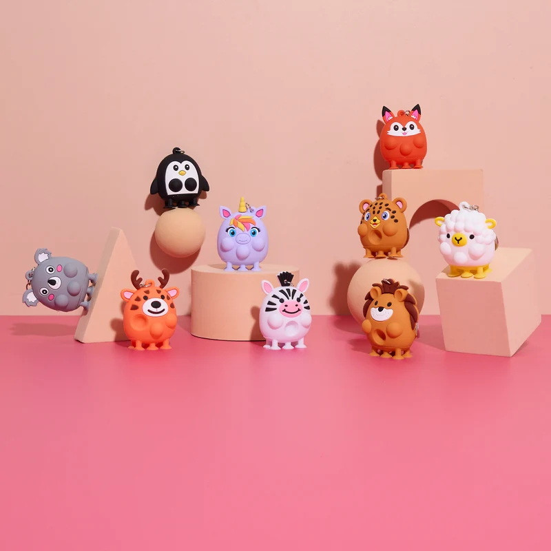 BLIND BOX PORTE CLES ANIMAUX ANTI STRESS