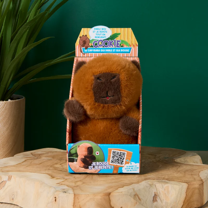 PELUCHE COOKIE LE CAPYBARA QUI PARLE