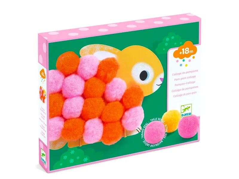 Collage de pompoms Animaux - Djeco