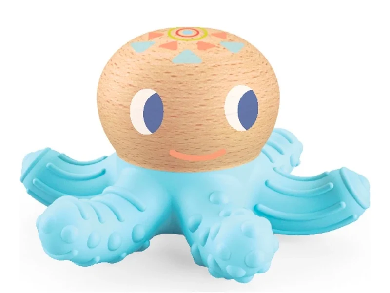 Jouet de dentition pieuvre BabySquidi - Djeco