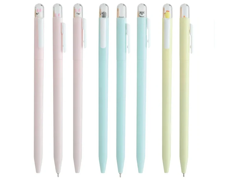 Stylo encre gel Cute Capsule - 0,7 mm encre noire - coloris aléatoire