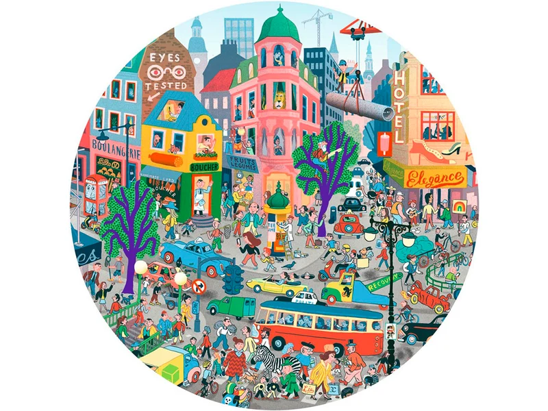 Puzzle et Poster cherche et trouve La ville - 200 pièces Djeco
