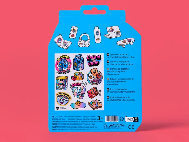 Fabulous Stickers Big - Milk - OMY