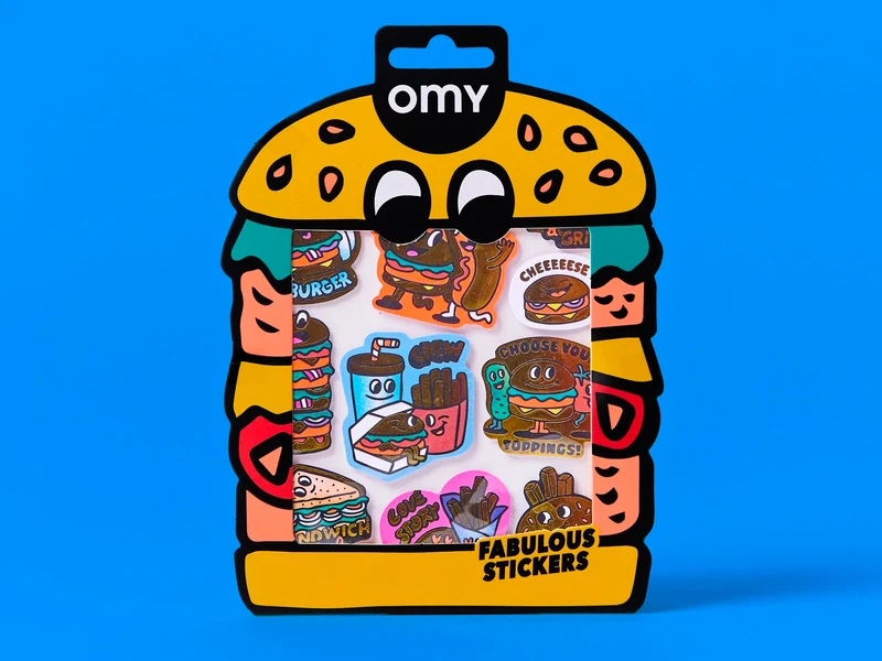 Fabulous Stickers Big - Burger - OMY