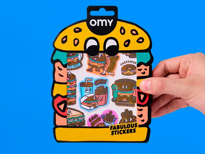 Fabulous Stickers Big - Burger - OMY