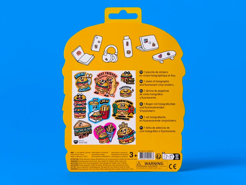 Fabulous Stickers Big - Burger - OMY