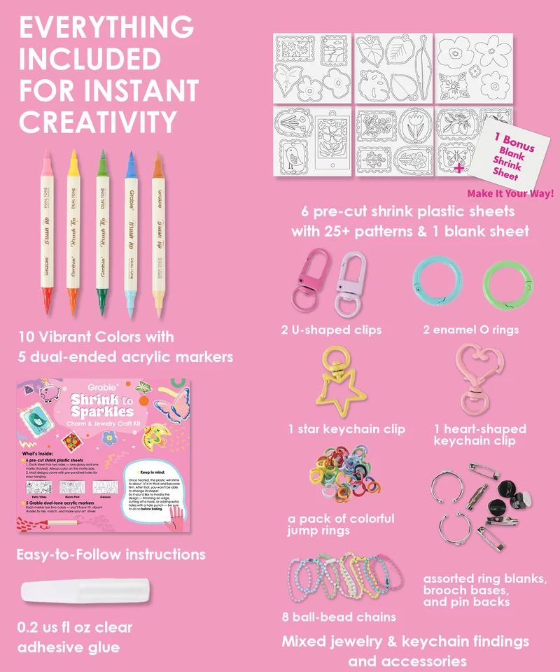 Grabie Bloom Post DIY Shrink Art Craft Kit