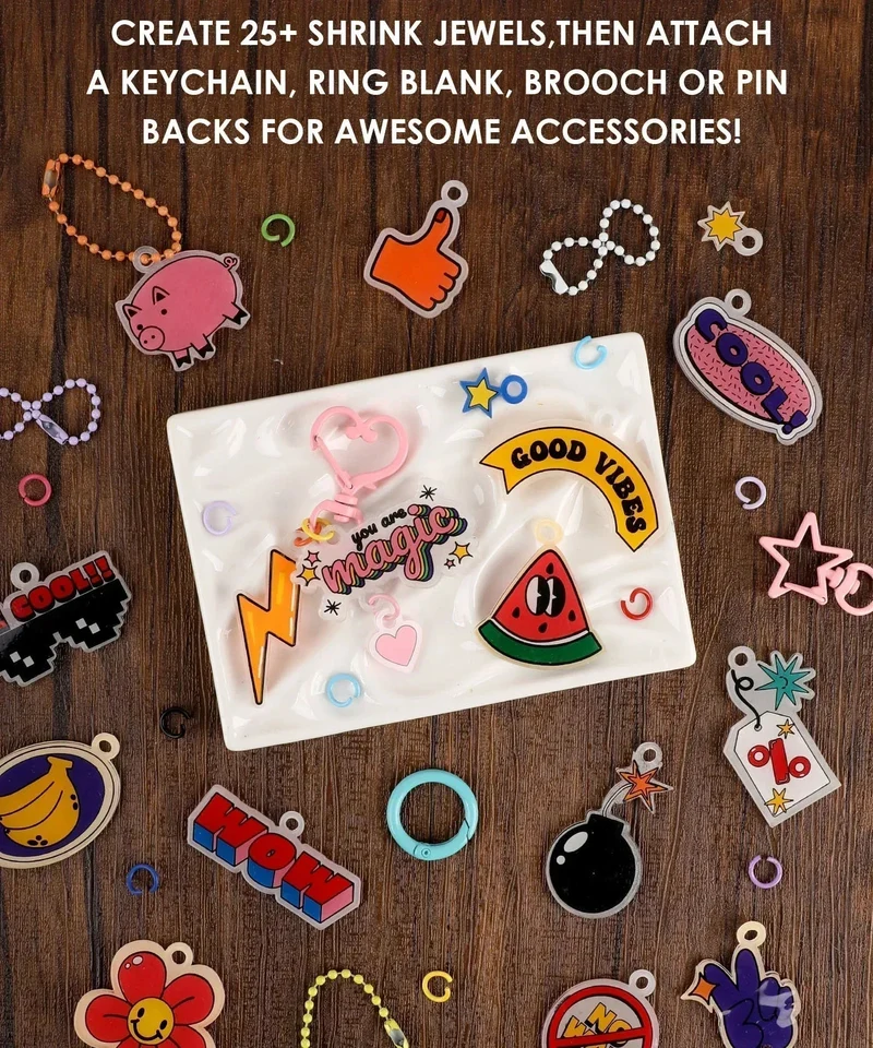 Grabie Retro Vibes DIY Shrink Art Craft Kit