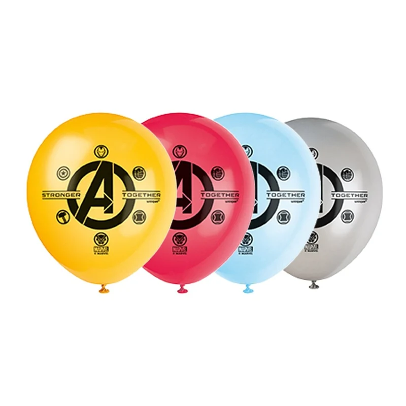 Marvel Avengers Latex Balloons, 12 Inches, 8 Count