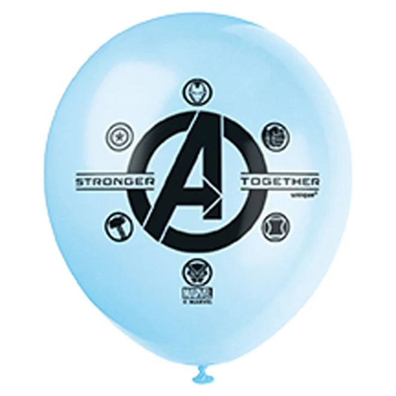 Marvel Avengers Latex Balloons, 12 Inches, 8 Count
