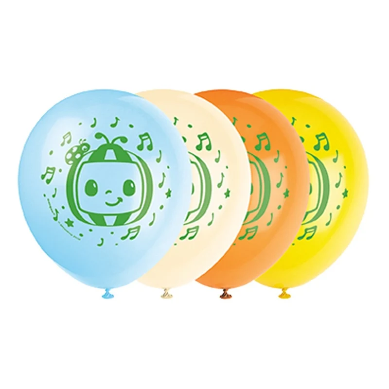 Cocomelon Birthday Party Latex Balloons, 12 Inches, 8 Count