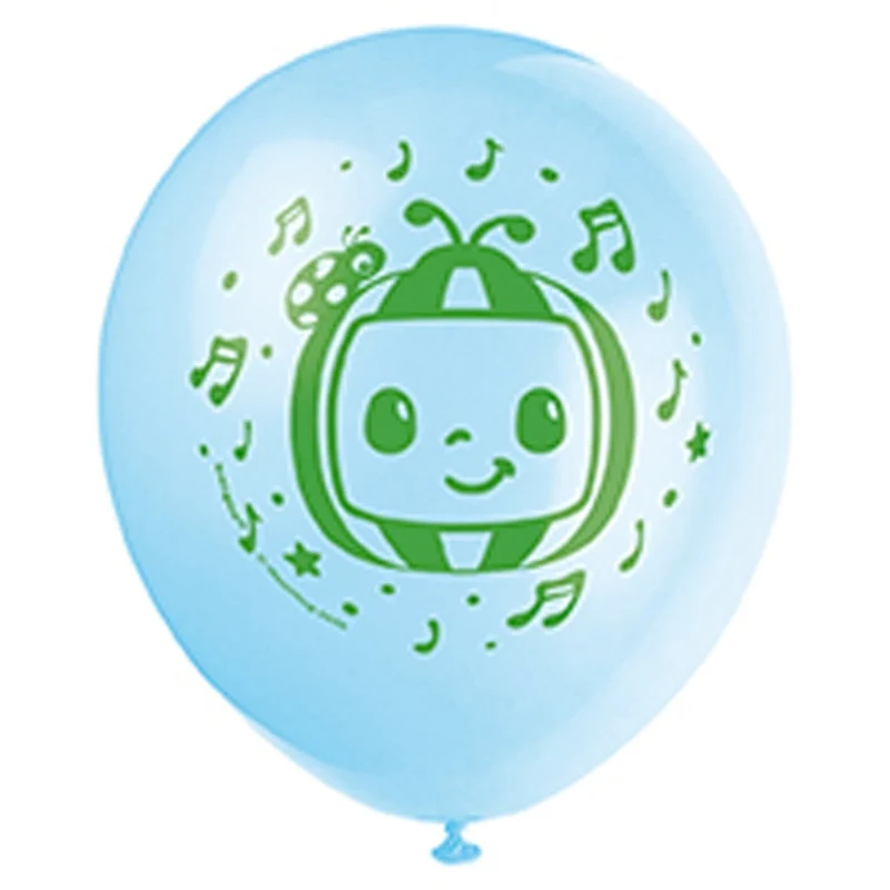 Cocomelon Birthday Party Latex Balloons, 12 Inches, 8 Count