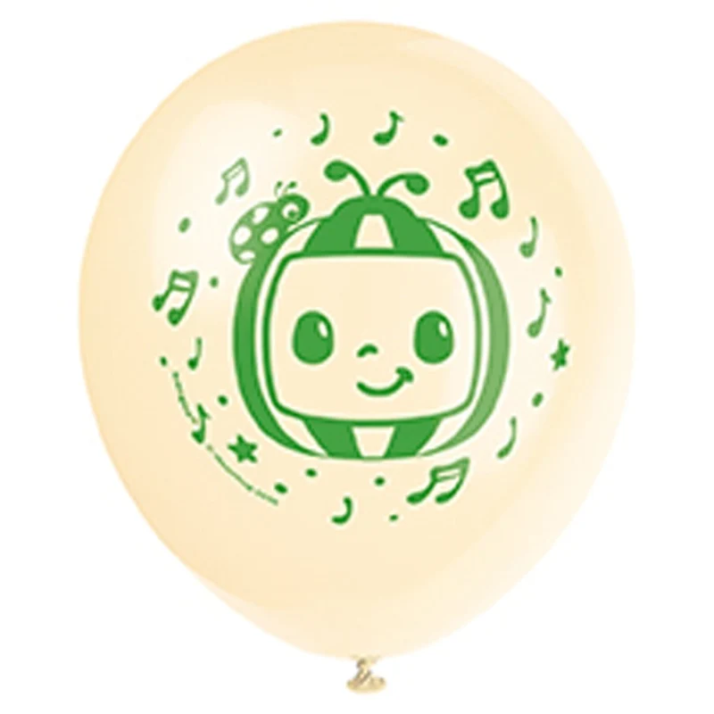 Cocomelon Birthday Party Latex Balloons, 12 Inches, 8 Count