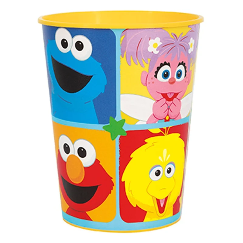 Sesame Street Birthday Party Plastic Yellow Favour Cup, 1 Count