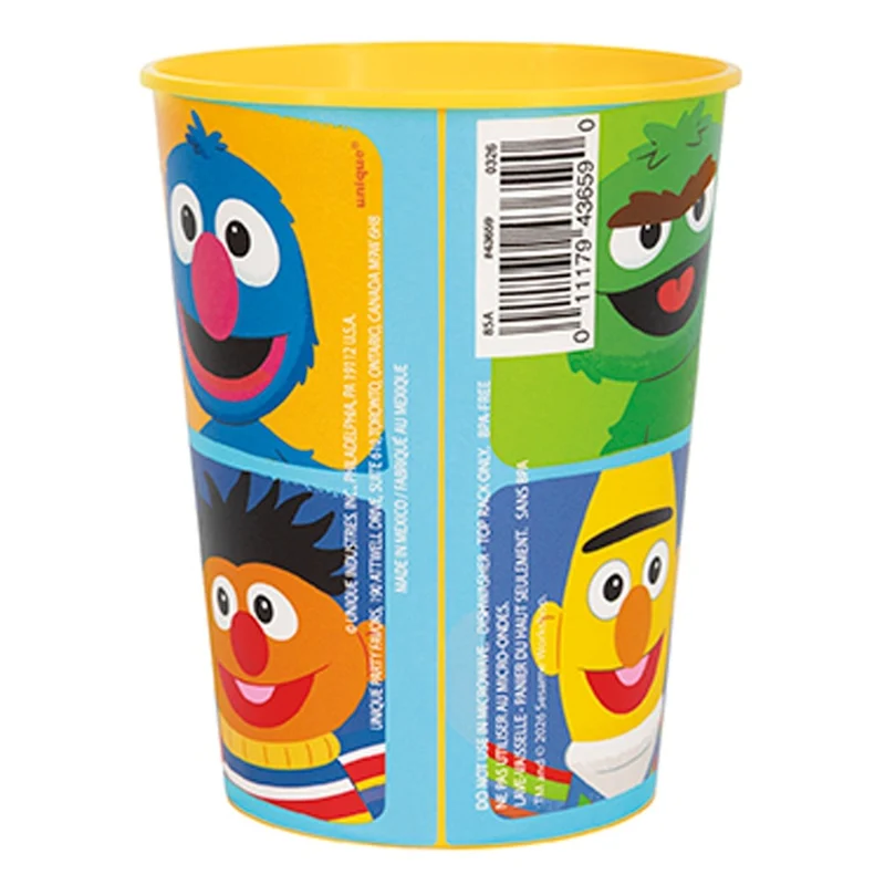 Sesame Street Birthday Party Plastic Yellow Favour Cup, 1 Count