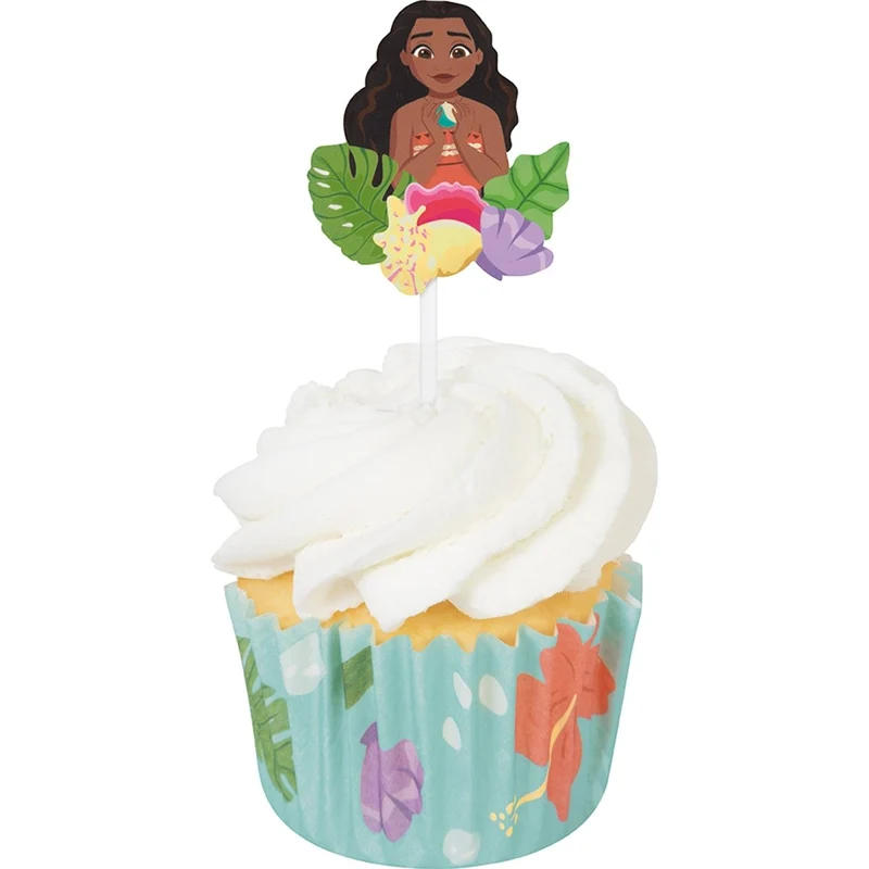 Moana Birthday Cupcake Kit, Disney Birthday Party, 24 Count