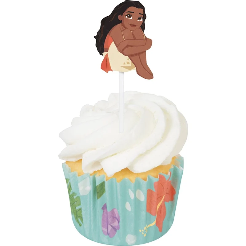 Moana Birthday Cupcake Kit, Disney Birthday Party, 24 Count