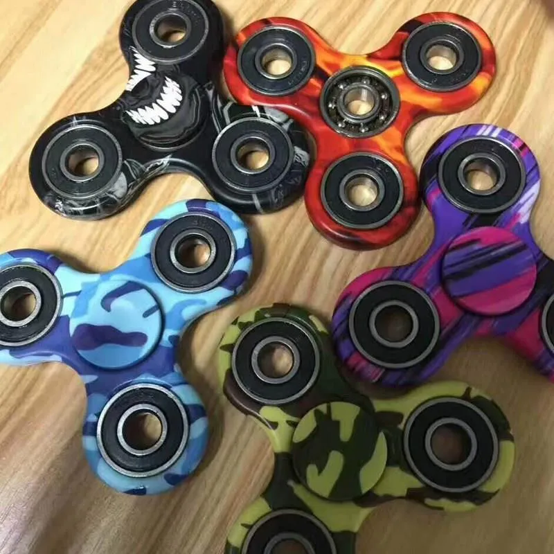 Fidget Hand Spinners Camouflage (Blue/Bleu)