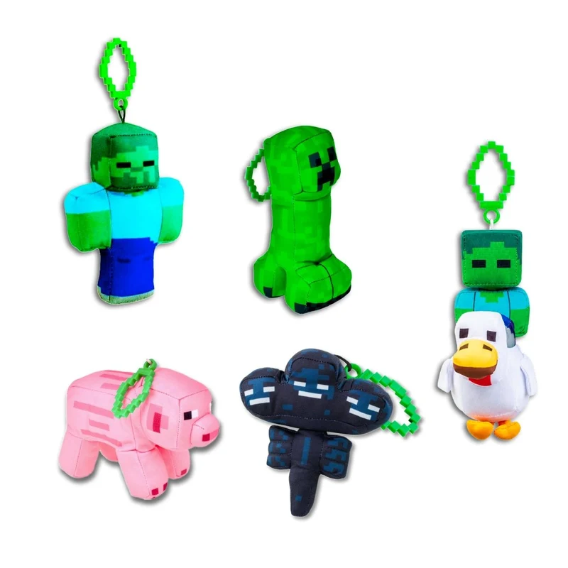 Minecraft Plush Clip-On, Assortment, 1 Count
