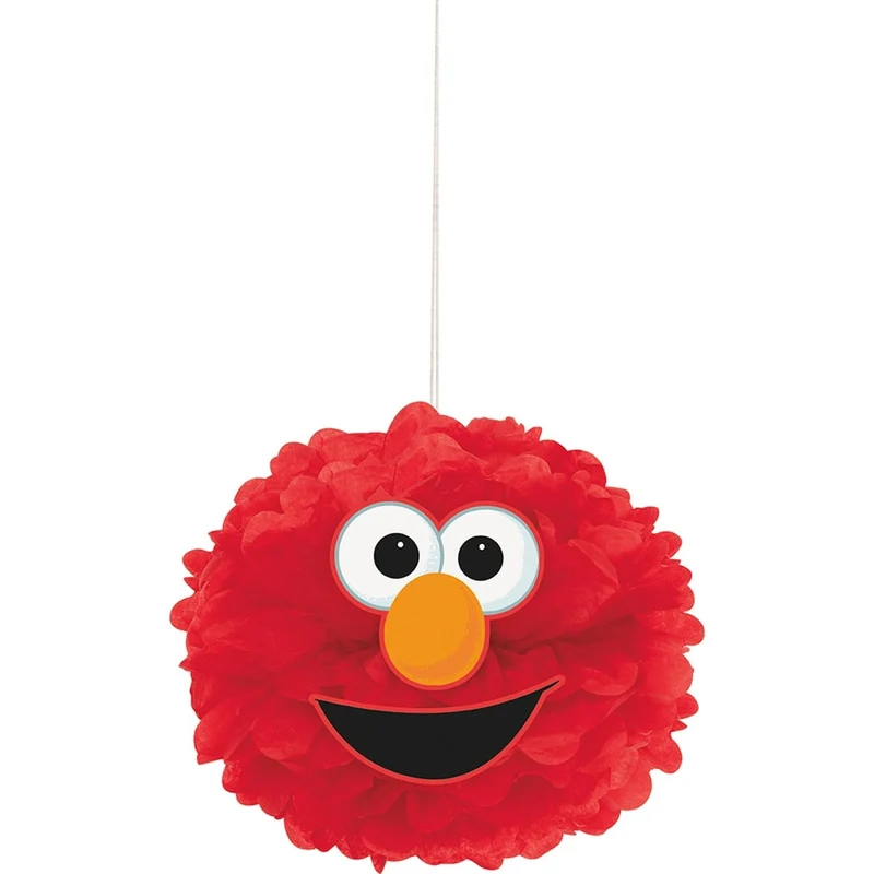 Sesame Street Birthday Party Hanging Puff Ball Decorations, 3 Count