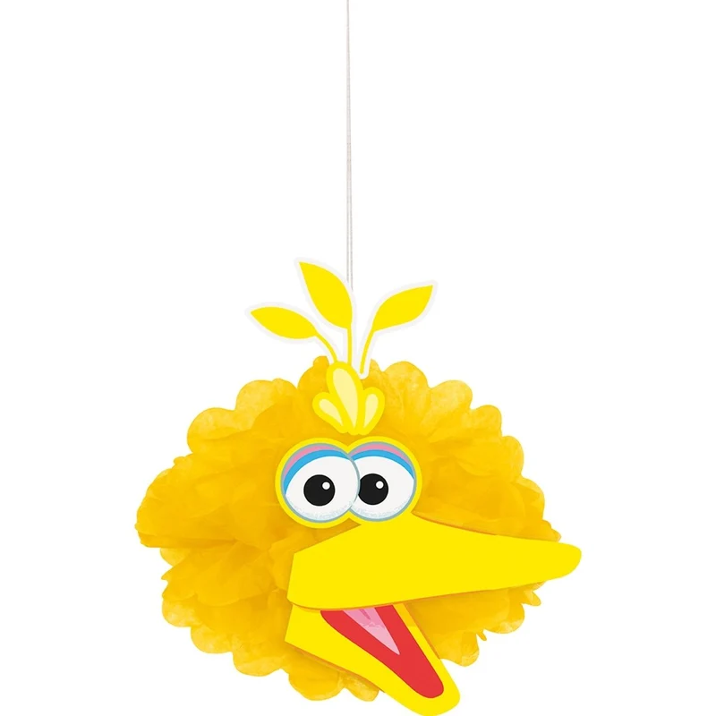 Sesame Street Birthday Party Hanging Puff Ball Decorations, 3 Count