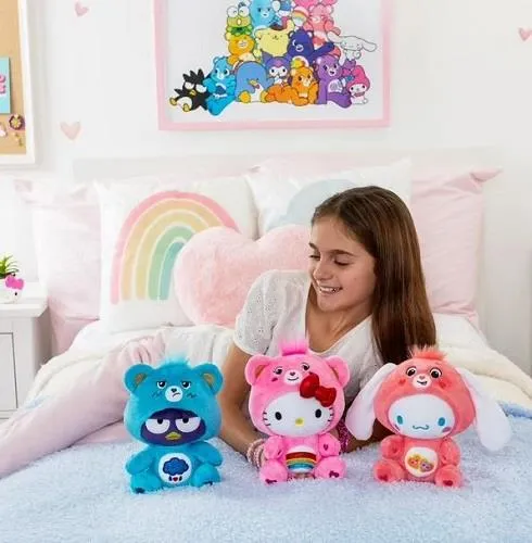 Hello Kitty Care Bear Plush - Peluche (Blue Cloud Grumpy/Nuage bleu grognon)