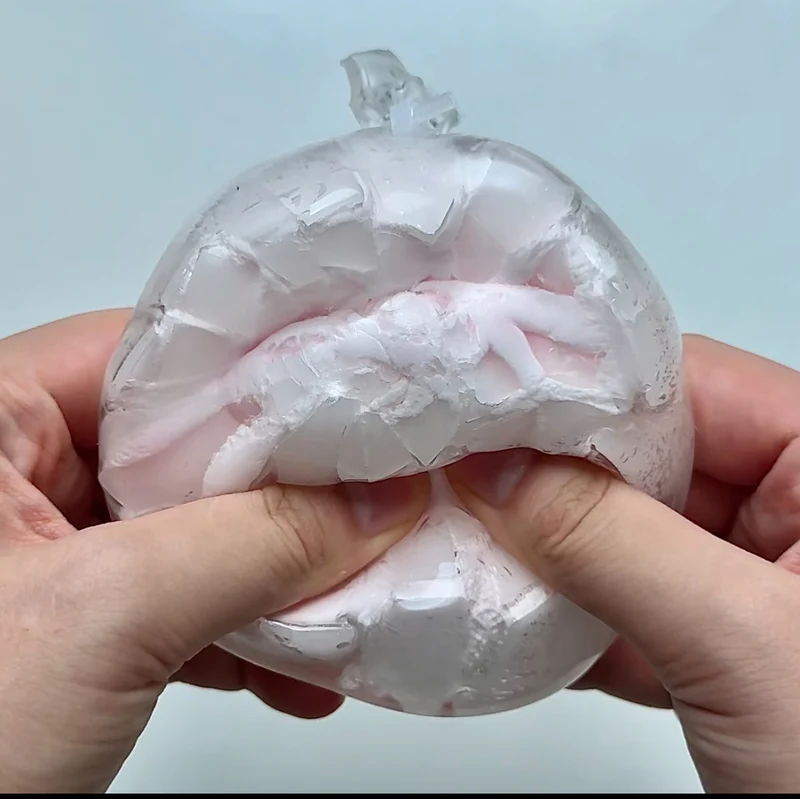 Pink Cracking Wax ball Squishy Fidget Toy(Can’t Guarantee Perfect Uncracked Delivery)