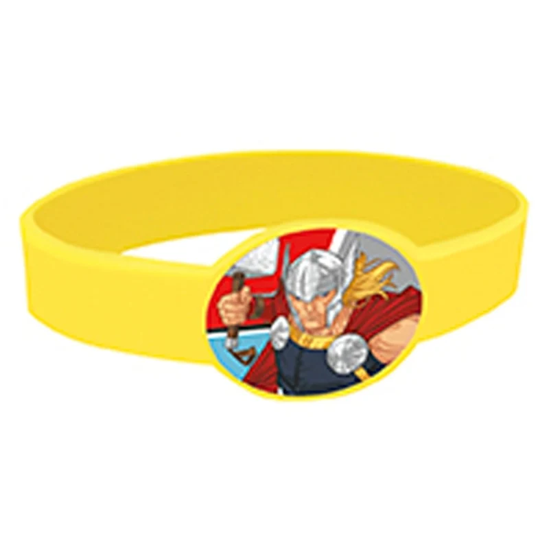 Marvel Avengers Birthday Party Stretchy Bracelets, 4 Count