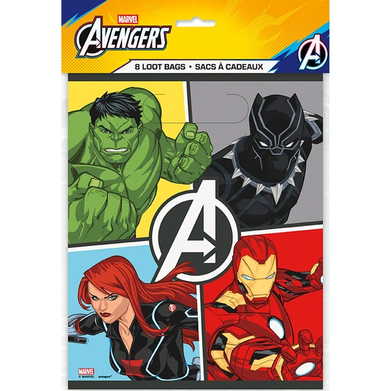 Marvel Avengers Birthday Party Favour Bags, 8 Count