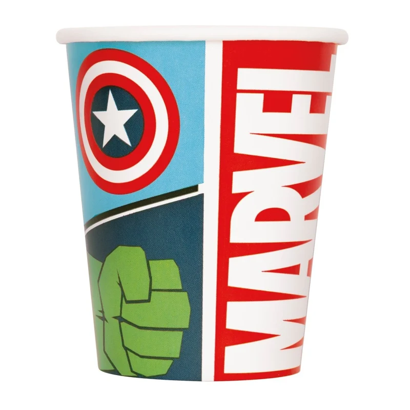 Marvel Avengers Birthday Party Paper Cups, 9 Oz, 8 Count