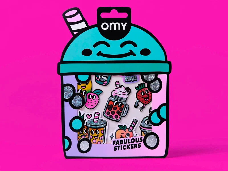 Fabulous Stickers Big - Bubble Tea - Bubble - OMY