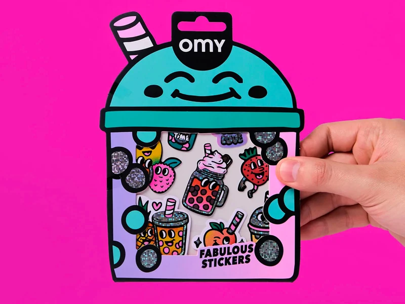 Fabulous Stickers Big - Bubble Tea - Bubble - OMY