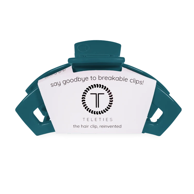 TELETIES Open Teal With It Large Hair Clip