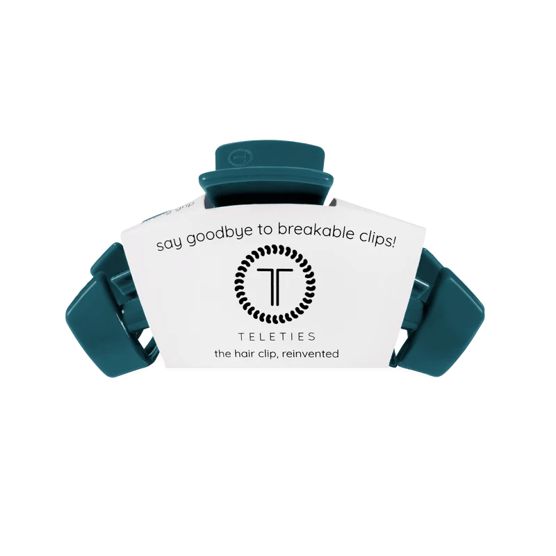 TELETIES Teal With It Medium Claw Clip