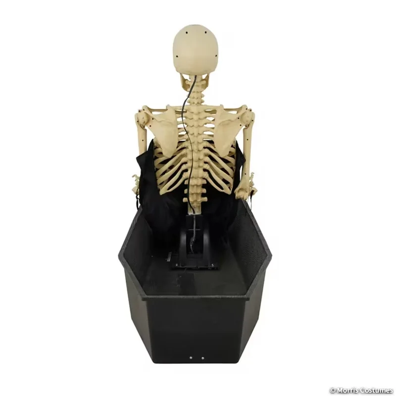 Animated Light-Up Rising Skeleton in Coffin, Halloween Decoration, 47 Inches, 1 Count