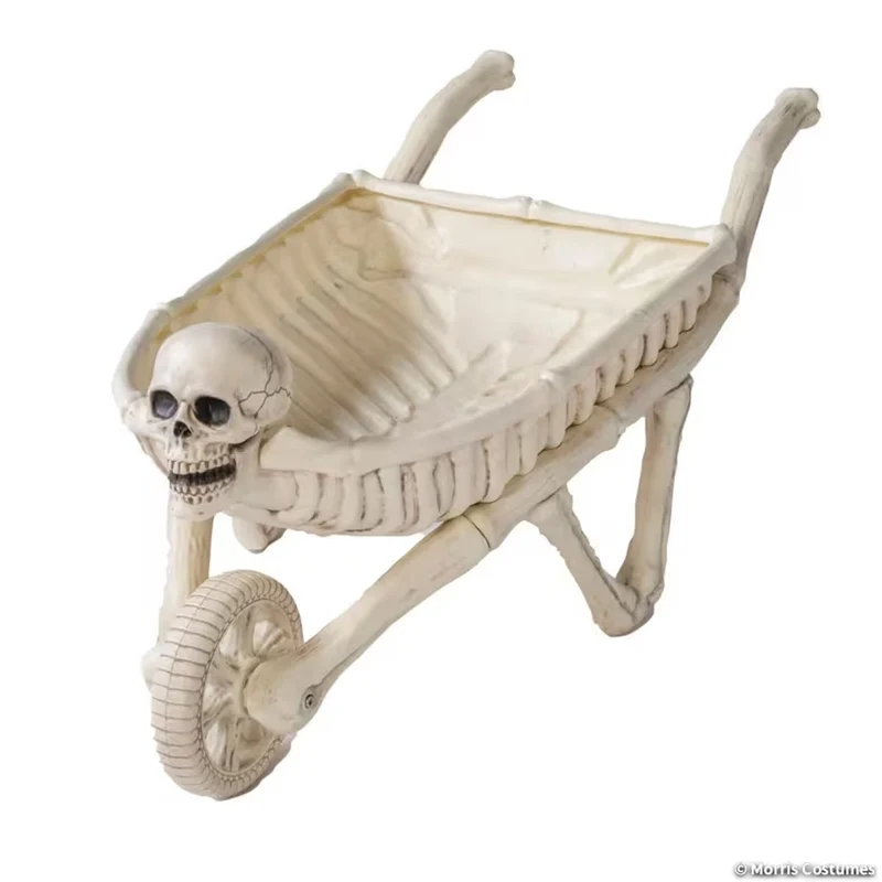 Skeleton Wheelbarrow, Halloween Decoration, 48 Inches, 1 Count