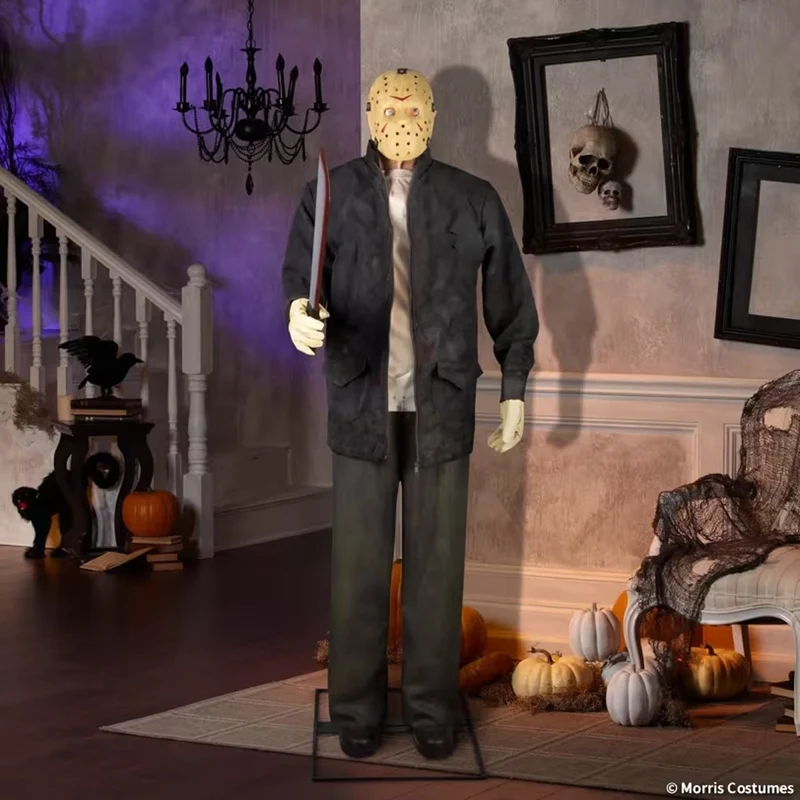 Animated Jason Voorhees, Friday the 13th, Halloween Decoration, 76 Inches, 1 Count