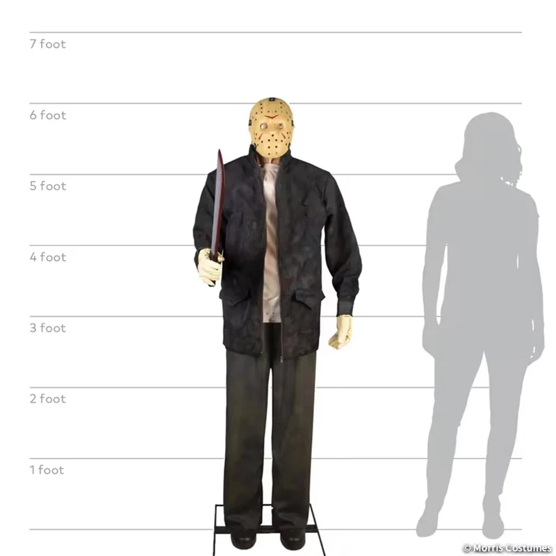 Animated Jason Voorhees, Friday the 13th, Halloween Decoration, 76 Inches, 1 Count