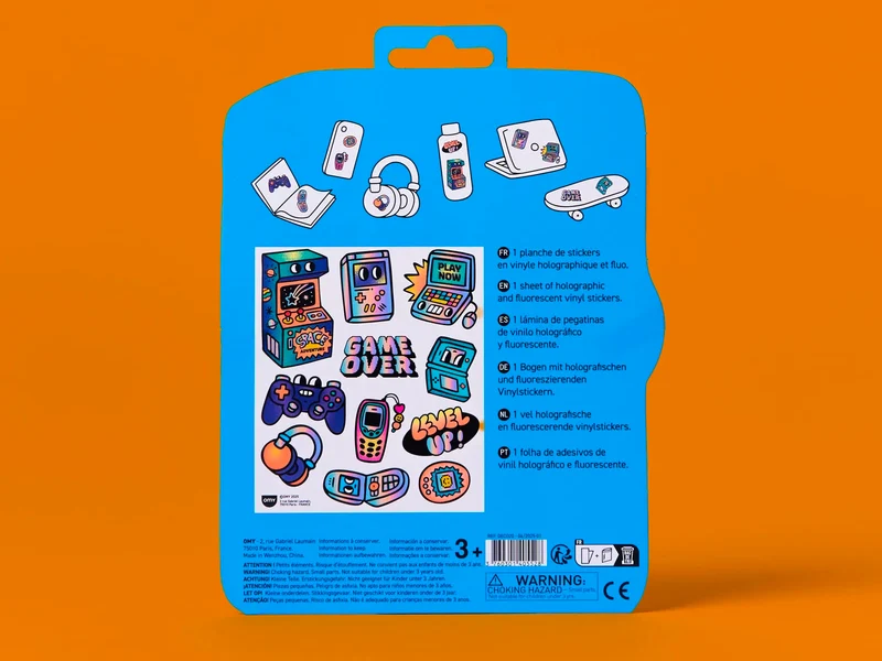 Fabulous Stickers Big - Video Game - OMY