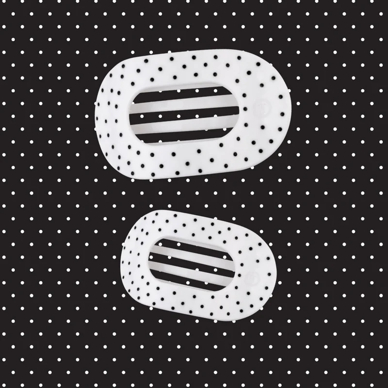 TELETIES White Polka Dot Party Large Hair Clip