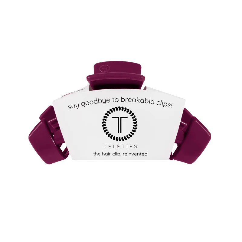 TELETIES Classic Mulberry Medium Claw Clip